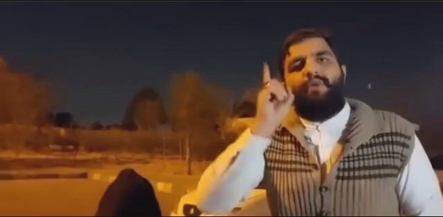 تهدید توسط یکی از تجمع کنندگان مدافع قانون حجاب
